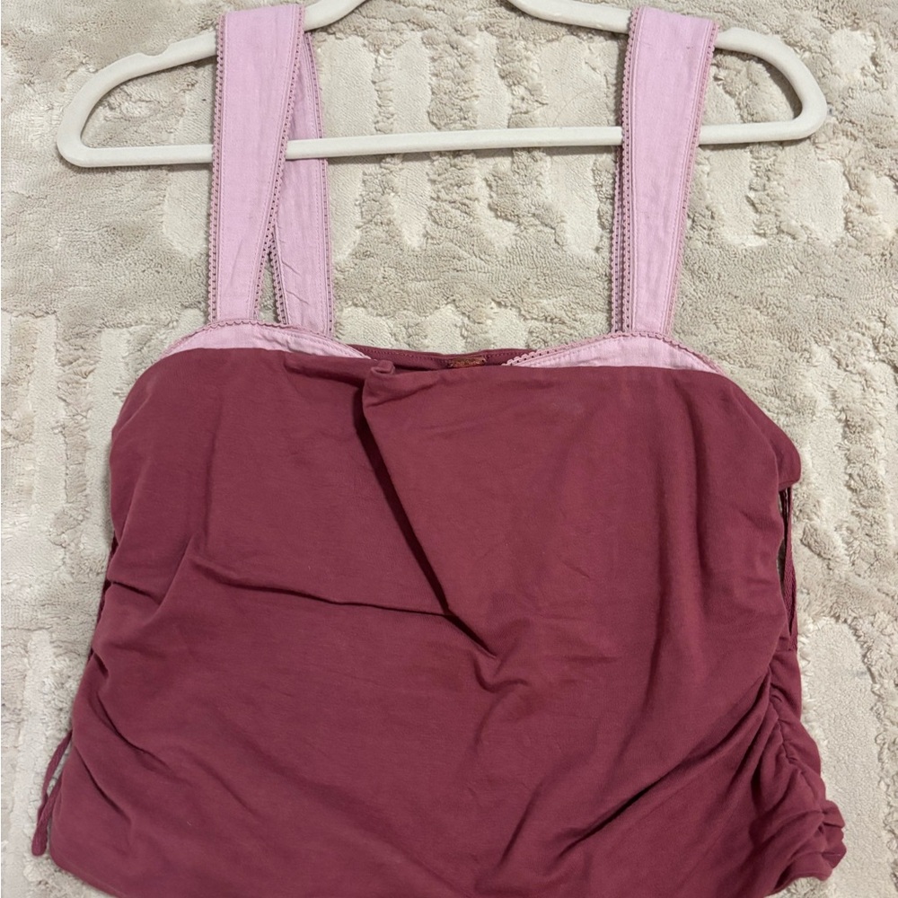 Free People Pink and Mauve Top